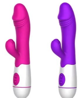 Vibrador doble estimulacion conejito USB