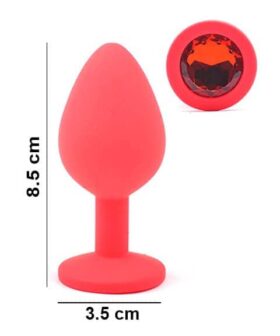 Plug Anal Tipo Joya silicona mediano