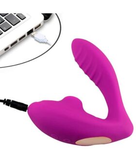 Alternative view of Vibrador con succionador USB