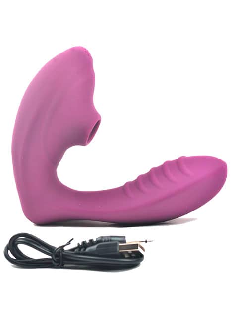 Vibrador con succionador USB