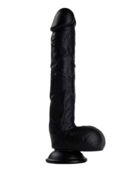 Alternative view of Dildo con chupa y testículos 25 cm