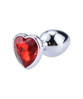 Plug anal joya corazón metálico mediano