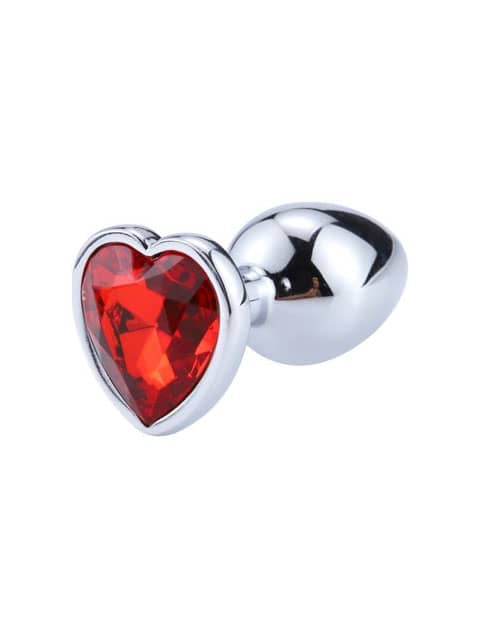 Plug anal joya corazón metálico pequeño