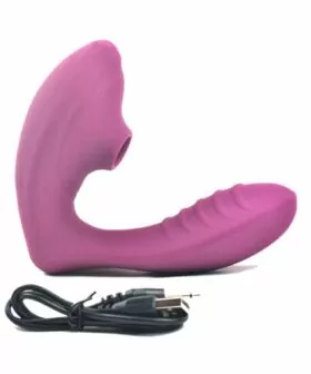 Vibrador con succionador USB