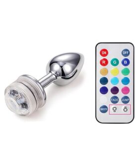 Plug anal joya luminoso pequeño S con control remoto